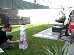 デカチン, イマラチオ, 手コキする, Hd, 熟年, 天然, ストッキング, オッパイの