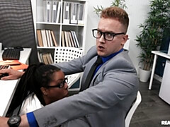 デカ尻, デカチン, デカパイ, フェラチオ, バック, 黒人, オフィス, オッパイの