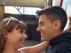 デカチン, 眼鏡, 毛深い, ラティーナ, オマンコ, 生徒, フェラする, オッパイの