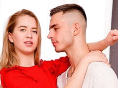アナル, お尻, ブロンド, バック, ハードコア, キス, ロシア人, ティーン