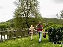 美人, デカパイ, 浮気する, チェコ, 彼女, Hd, 自然山雀, アウトドア
