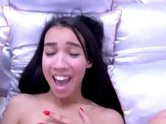 18 jaar, Kont, Bruinharig, Natuurlijke tieten, Klein, Gezichtspunt, Mager, Tieten likken