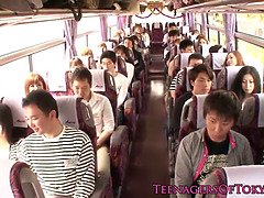 Asiático, Autobús, Linda, Hd, Japonés, Adolescente, Trio