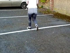 Amateur, Gros cul, Blonde, Fétiche, Jeans, Pisser, Public, Mouillée