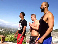 Anal, Verga grande, Negro, Corridas, Músculo, Anilingus, Trio