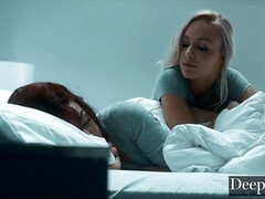 Lieveling, Blond, Bruinharig, Zoenen, Lesbisch, Masturbatie, Kut duiken, Tieten likken