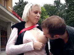 デカパイ, フェラチオ, イく瞬間, ヨーロピアン, 顔射, ドイツ人, 淫乱熟女, アウトドア