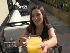 素人, ビーチ, ビキニ, 彼女, ラティーナ, シャワー, 喫煙, オッパイの