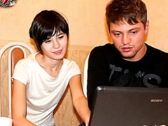 茶髪の, バック, ダブル開発, 手コキする, オナニー, ロシア人, ガリガリ, ティーン