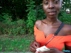 Africano, Amateur, Polla, Ébano, Peludo, Interracial, Tetas naturales, Público