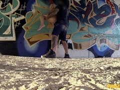 舐める尻, フェラチオ, 顔射, なめる, オナニー, アウトドア, ポリス, オマンコ