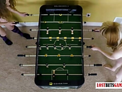 Lieveling, Grappig, Spel, Hd, Roodharige vrouw, Billekoek, Trio, Uniformpje