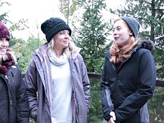 素人, 美女, ブロンド, 指いじり, ドイツ人, レズビアン, パーティ, 三人