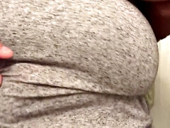 Very big nipples and homemade POV bra tryout - monster tits on bbw mom