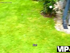 Mooi, Blond, Europees, Hd, Buiten, Twee staartjes, Kut duiken, Vrouw