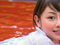 Chica, Morena, Japonés, Piscina, Sexo soft, Adolescente