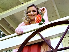 Beauté, Gros seins, Blonde, Masturbation, De plein air, Solo, Nénés