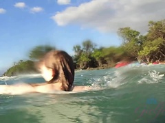 Leie, Strand, Blondine, Freundin, Im freien, Öffentlich, Muschi, Titten