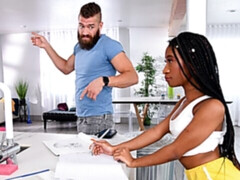 Culo, Negro, Mamada, Ébano, Interracial, Tatuaje, Adolescente