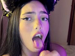 Beautiful girl makes him cum