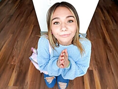 Gros cul, Grosse bite, Blonde, Sucer une bite, En levrette, Seins naturels, Pov, Nénés
