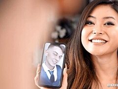 Asiatisch, Grosser schwanz, Grosse titten, Schwarz, Blasen, Braunhaarige, Hundestellung, Dürr