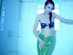 Voeten, Vernedering, Klein, Roodharige vrouw, Spandexonderbroek, Kousen