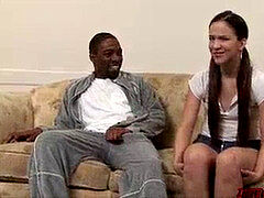 Grosser schwanz, Schwarz, Blasen, Braunhaarige, Zopf, Jungendliche (18+)