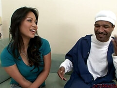 Schwarz, Spermaladung, Schwanz, Hd, Natürlichen titten, Zierlich, Rasiert, Ablutschen