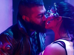 デカパイ, フェラチオ, 茶髪の, イく瞬間, バック, 顔射, 異人種間, 自然山雀