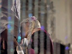 ブロンド, 手コキする, メイド, 淫乱熟女, 妻