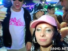 模索, グループ, ハードコア, 異人種間, パーティ, 公共, オマンコ, オッパイの