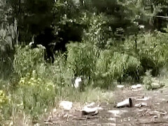 Chubby MILF Masturbated Her Tiny Cunt Naked Outdoor