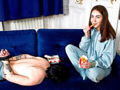 Amateur, Verga grande, Tetas grandes, Mamada, Morena, Estilo perrito, Tatuaje, Adolescente