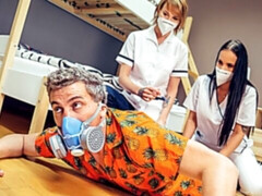 Arsch, Blasen, Hundestellung, Frau frau mann, Hotel, Krankenschwester, Flotter dreier, Titten