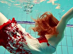 The sexy Polish Marketa naked in the pool
