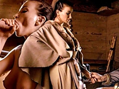 デカチン, フェラチオ, カップル, 指いじり, 手コキする, オマンコ, 剃毛, オッパイの