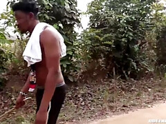 Asiático, Gorda, Culo grande, Negro, Corridas, Ébano, Indio, Al aire libre