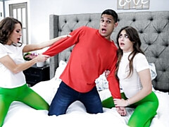 デカ尻, デカチン, デカパイ, フェラチオ, 茶髪の, バック, 女 人男 人, 淫乱熟女