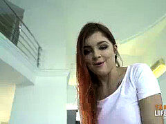 Blasen, Braunhaarige, Europäisch, Flotter vierer, Massage, Rotschopf