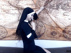 Arousing Nun Hot Erotic Solo