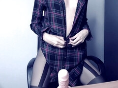 素人, デカ尻, フェラチオ, ディルド, フランス人, 淫乱熟女, オッパイの, おもちゃ