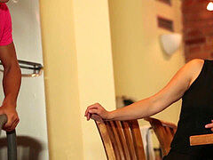 2 naughty BBWs Scrub the Cleaning guy's Pipe