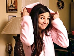 Blasen, Braunhaarige, Hundestellung, Handjob, Masturbation, Entkleiden, Jungendliche (18+), Titten