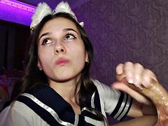 Amateur, Sucer une bite, Couple, Branlette thaïlandaise, Webcam