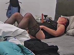 Attrapée, Gode, Poilue, Lingerie, Masturbation, Mature, Jouets, Vibromasseur