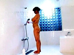 Asiatisch, Grosse titten, Süss, Frau, Japanische massage, Masturbation, Natürlich, Dusche