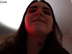 Hard sex and cum in mouth kiss