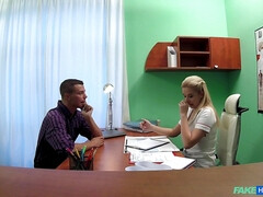 Enthousiasteling, Badkamer, Pijpbeurt, Handbeurt, Verpleegster, Kantoor, Uniformpje, Bekijker