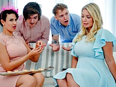 Penny Barber and Rachael Cavalli are fucking with two young men